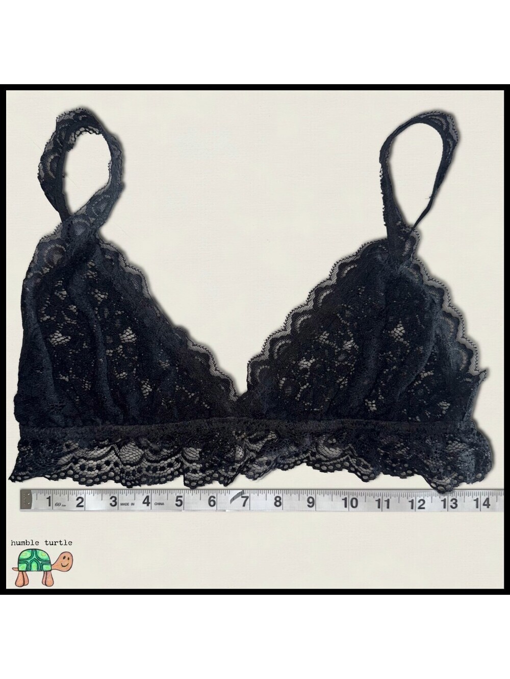 Natural Life Black Lace Bralette | Size L | Like New - Picture 2 of 4